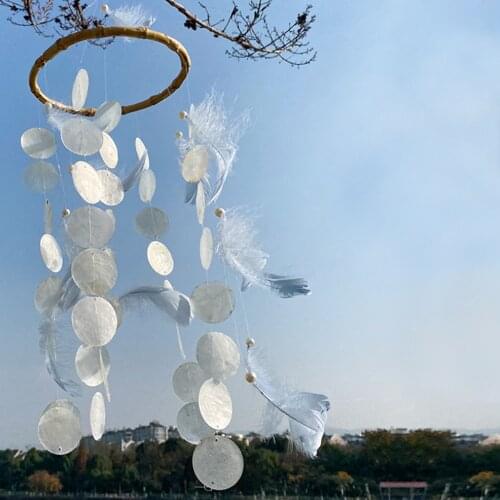 Natural Shell Dream Catcher Home Ornaments Innovative Gifts Wind Chimes Dreamcatcher Feathers Outdoor Wall Hangings Decoration