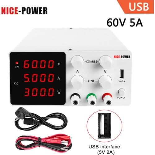Newest 120V 3A Lab USB Regulated Power Supply Switching laboratory Adjustable Voltage Regulated DC Mini Bench Power Supplies