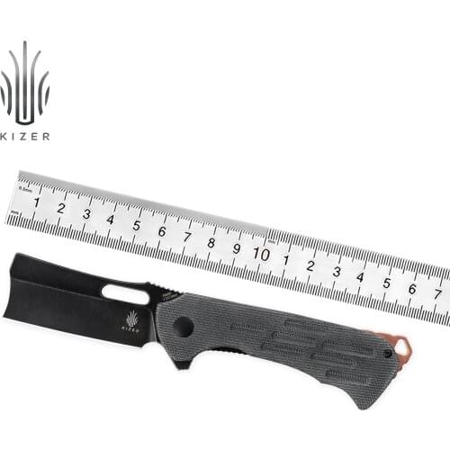 Kizer Hunting Knife Quatch V3574N1 2021 New Micarta Handle & Black Stonewashed Blade Knife with Copper Backspacer