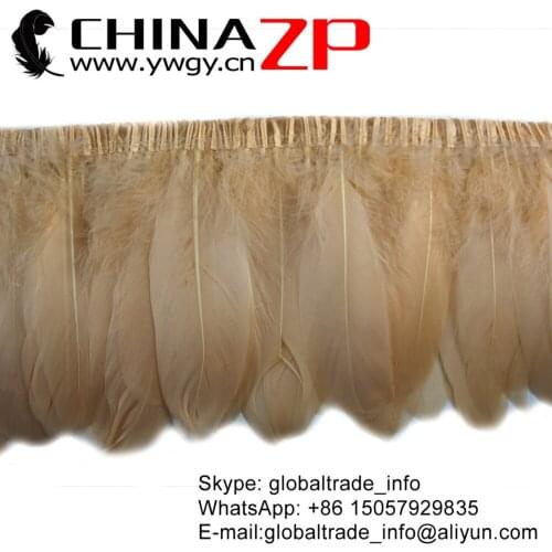Wholesale in CHINAZP Factory 10yards/lot Exporting Quality Dyed peach Goose Feathers Fringe Trim