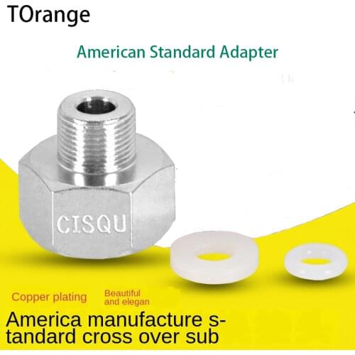 American standard 3/8inch X 1.5 fine thread faucet 1/2inch to 2.5/8IN internal and external wire direct triangle valve adapter