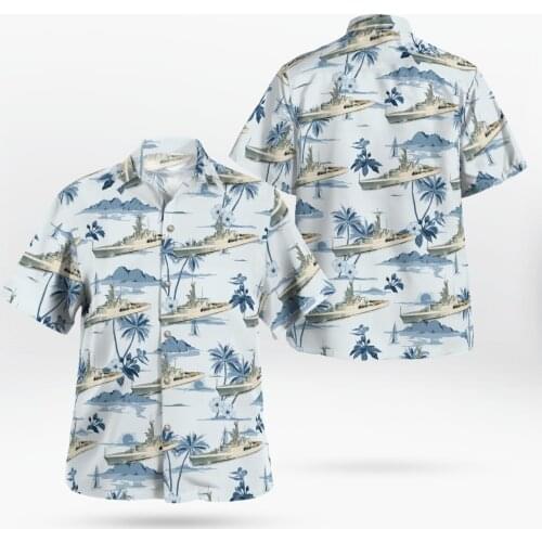Warship 3D Print Beach Hawaii Summer 2021 Shirt Short Sleeve Shirt Streetwear Oversized 5XL Camisas De Hombre Blusa Masculina-27