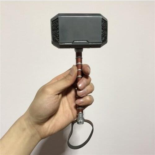 Super Hero Weapon Metal Material Cosplay Weapons 20cm Model Thunder Hammer Figure Kids Gift Movie Role Playing