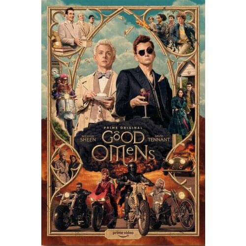 Good Omens Neil Gaiman Terry Pratchett TV Series Art Film Print Silk Poster Home Wall Decor 24x36inch