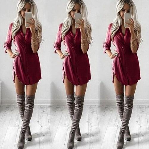 Yandw Fashionable Shirt Dresses