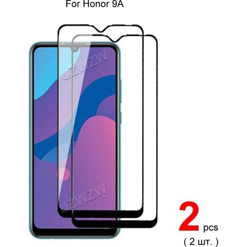 2pcs For Honor 9A Full Cover 0.26mm Premium Tempered Glass Screen Protector Protective Glass For Honor 9A