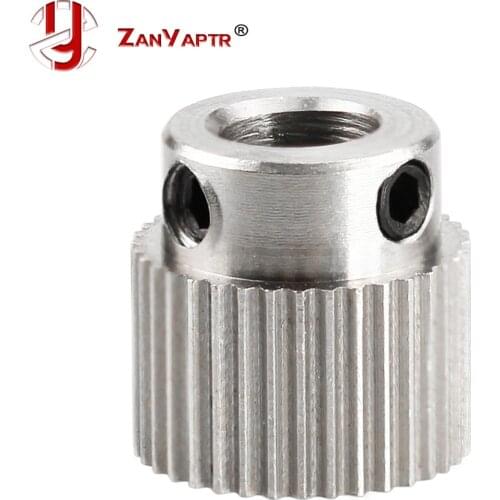 1pc Mk7 MK8 36 Tooth 36Teeth Drive Gear Stainless steel Extruder Feeding Gear Extrusion wheel For 3 D Printer