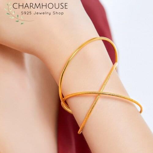 1PCS 24K Gold Filled Bangles For Women 2mm Thin Round Bangle Bracelet Pulseira Femme African Gold Jewelry Accesories Wholesale