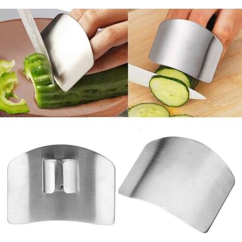 2pcs Anti-cut Finger Protector Stainless Steel Finger Guard Knife Cut Finger Hand Protection Kitchen Cutting Protection Tools