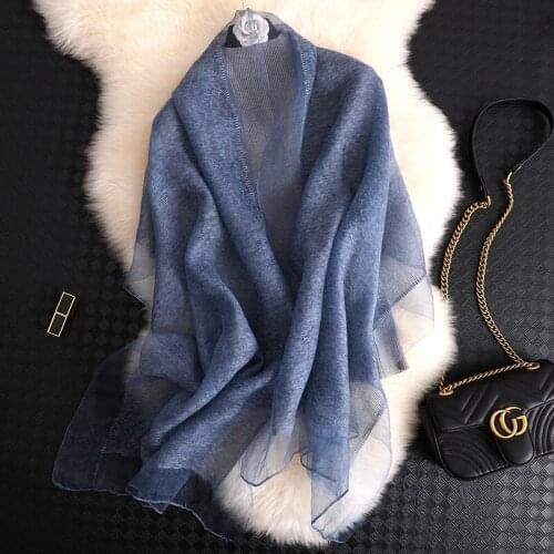 2021 Brand Women Silk Scarf Female Solid Foulard Femme Pashmina Shawls And Wrap Big Size Scaves Beach Towel Bandana Muslim Hijab