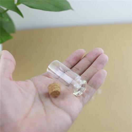 24pieces 22*50mm 10ml Small Glass Bottles Test Tube Stopper Tiny Storage Empty Glass Jars Mini Corks Bottle Wedding Gift
