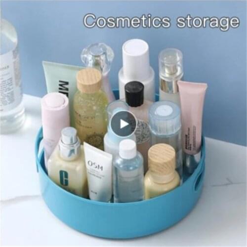 360 Rotating Tray Kitchen Storage Seasoning Containers For Spice Jar Snack Food Non Slip Racks Bathroom Cosmetics Tray Organizer