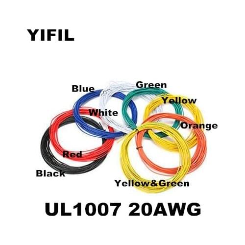5M*2/4/6/8 Color Mix UL 1007 20AWG AWM Electrical Wire Cable Line Airline Copper PCB Wire Harness