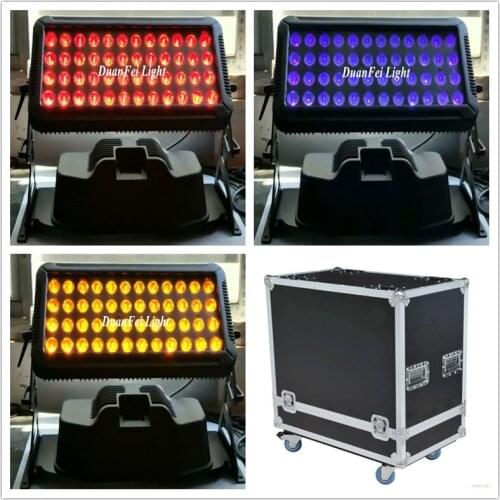 8pcs+4Flycase) LED Spotlight Stand led wall washer 48x18w rgbw a uv 6in1 city color outdoor lighting iP65