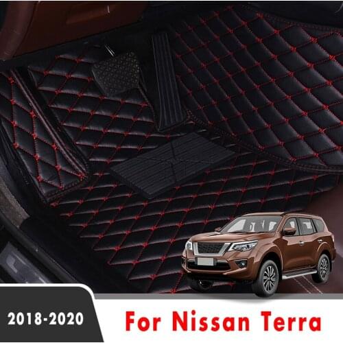 LHD Car Floor Mats For Nissan Terra 2020 2019 2018 Interior Accessories Styling Waterproof Protector Covers Decoration Carpets