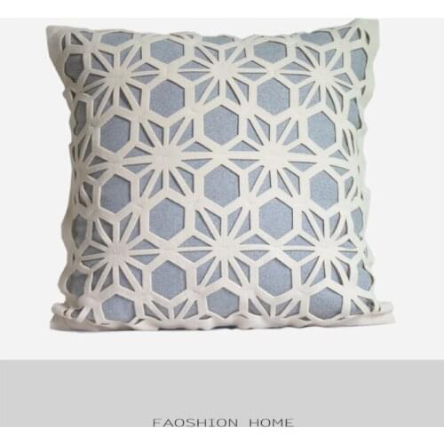 Off-white Hollow Pillowcase Decorative Cushion Cover Floral Pillow Case For Car Sofa Decor Pillowcase Home Pillow Cover 45x45cm