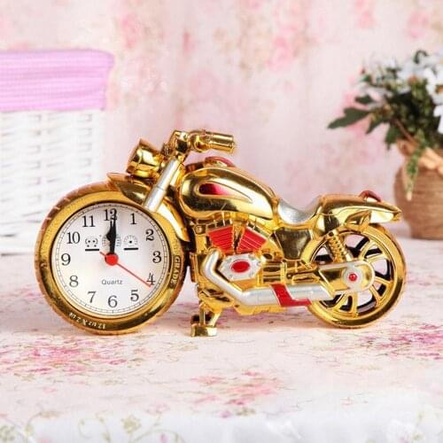 Motorcycle Shape Alarm Clock Fashion Creative Retro Alarm Clock Motorcycle Model Alarm Clock for Boys Tenns Gifts Memory 4 Color