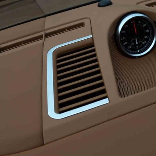 Center Control Dashboard Air Conditioner Outlet Frame Decoration Cover Trim For Porsche Panamera Cayenne Aluminium Alloy