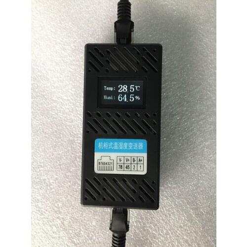 Cabinet type temperature and humidity transmitter sensor OLED LCD screen self-illuminating night vision Double RJ45 with magnet