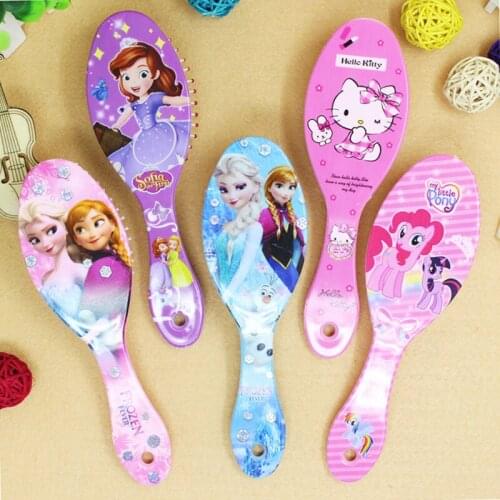 Disney Frozen Girls Comb Sofia Princess Minnie Little Pony Girls Cute Massage Comb Mickey Comb Disney Cartoon comb Toys gifts
