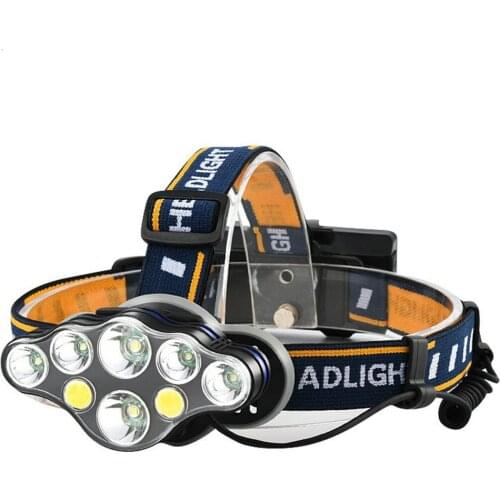 Headlamp Rechargeable USB Waterproof 18650 Sensor LED Powerful COB Headlight for Hunting Camping Head Lamp Flashlight Red Torch