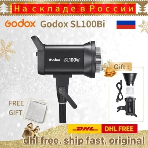 Godox SL100Bi 100W 2800-6500K White Yellow Version LCD Panel LED Video Light Continuous Bowens Mount Studio Light for LiveTiktok