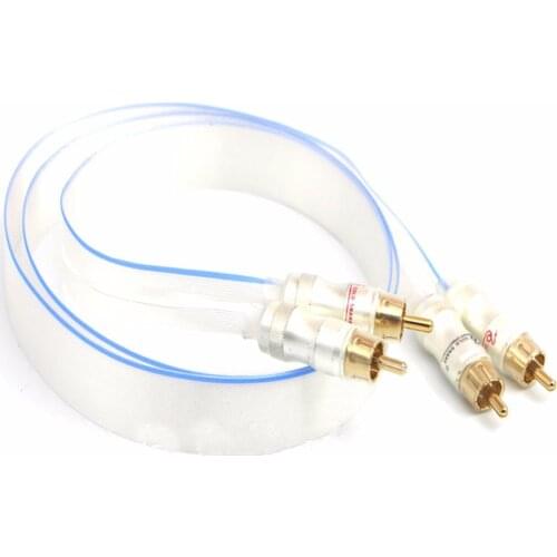 HIFI Nordost Silver Plated Cable Blue Heven Gold Plated 2RCA Male to Male RCA Interconnect Cable