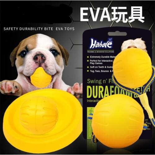 Dog Toys Ball with Rope Chew Toy Ball EVA Pet Toy for Dogs Interactive Ball for Small Large Dogs Cats Pet Supplies