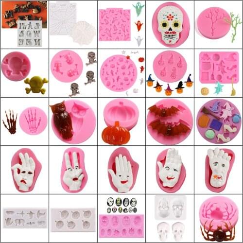 Beautiful Halloween Alphabet Fondant Silicone Mold Chocolate Cake Decorating Mold