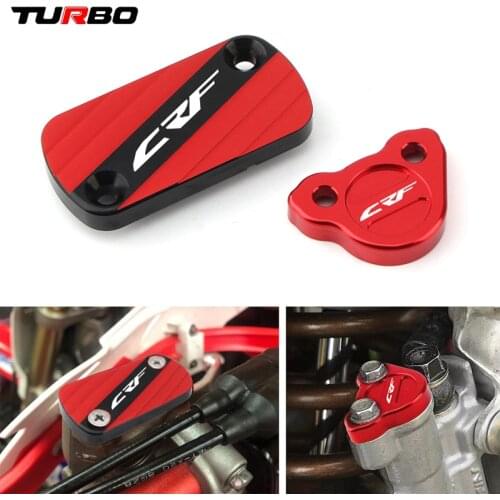 New CNC Motorcycle Front Rear Brake Fluid Reservoir Cap Cover For HONDA CRF150R CR250R CRF250R CRF250X CRF450R CRF450X CRF250F
