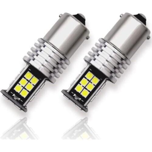 2pcs 1156 p21w BA15S 3030 Led 24SMD CANBUS NO ERROR Car Tail Bulb Brake Light Auto Backup Reverse Lamp white DC 12V