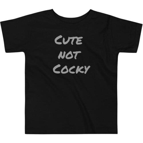Cute Not Cocky Kids Summer T-Shirt Confident Stylish Toddler Short Sleeve Tee