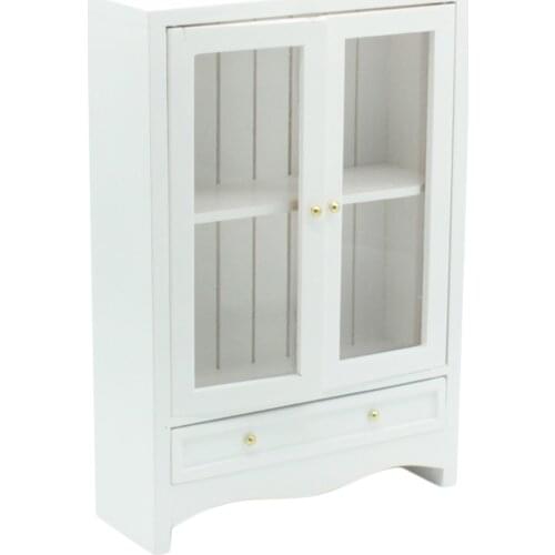 Dollhouse Furniture Mini Display Cabinet Shelf Bookcases for 1:12 Miniature Doll House Decor Accessories