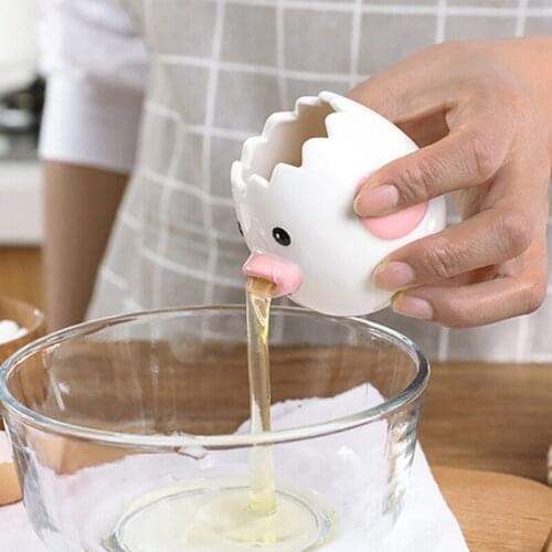 Cute Chicken Ceramic Egg White Separator Gold Rose God White Separator Filter Cooking Baking Tools Home Kitchen Accessories