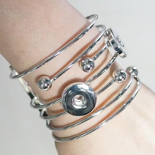 Fashion Charming snap bracelet bangle fit 18MM snap buttons jewelry wholesale SG0171