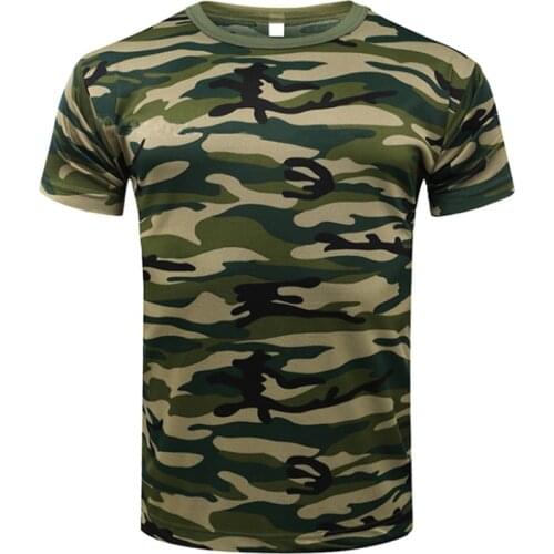2018 Camouflage Quick Dry Breathable T-Shirt Tights Army Tactical T-shirt Mens Compression Shirt Fitness Summer Body bulding