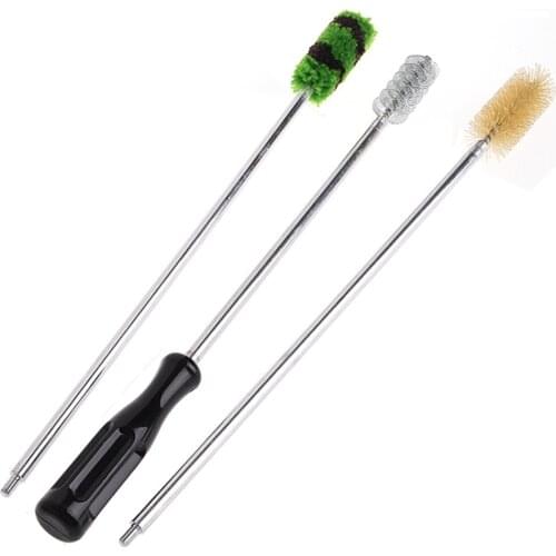 6Pcs Rod Brush Cleaning Kit Aluminum For 12 GA Gauge Gun Hunting Shotgun Rifle