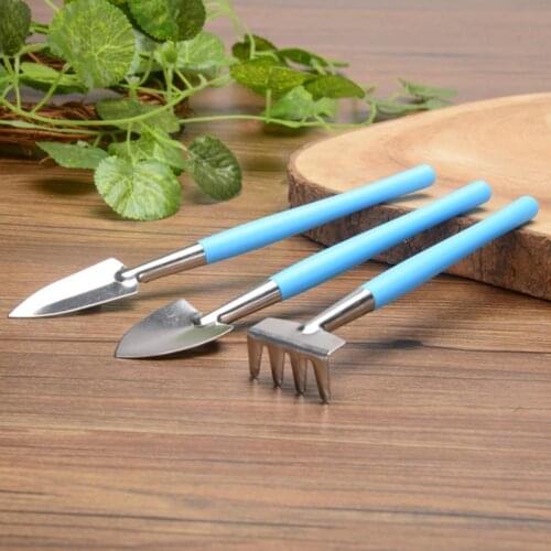 3Pc Gardening Set Sturdy Wide Usage Stainless Steel Mini Gardening Hand Tools for Children Gardening Tool Set Balcony Home-grown