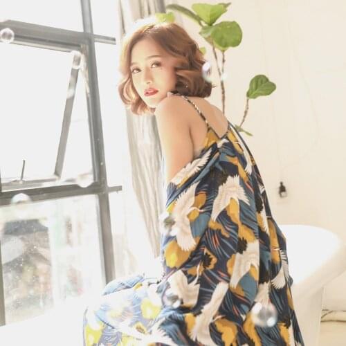 BZEL Women Pajamas 3 Pieces Cotton Sleepwear Pijama Floral Home Wear Sexy Home Clothing Sleep Lounge Pyjamas Underwear Lingerie