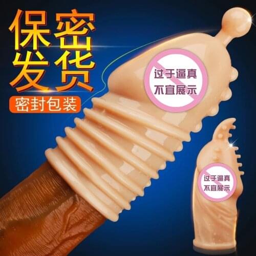 Lengthen Reusable Enlargement Condoms For Men Extend G point Ring Male Penis Extension Sleeves Sex Toys for Man Adults Condom
