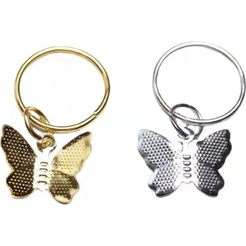 100pcs European And American Fashion Trend Ponytail Dirty Braid DIY Hairpin Glossy Plain Circle Butterfly Accessories Hair Circl