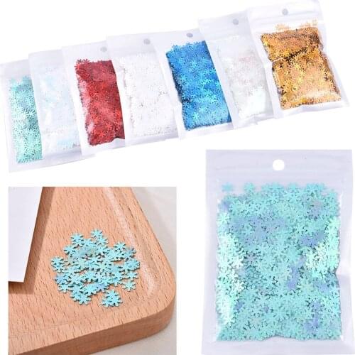 Snowflake Xmas Christmas Nail Glitter Flakes Art Decoration Accessories 3D Nail Designs Colorful Ultrathin Sequins Manicure