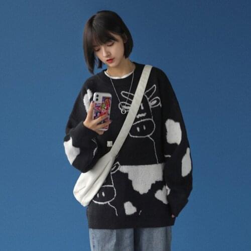 YYCZF Sweater Pullover Autumn And Winter New Sweet Pullover Sweater Female Student Version Loose Wild Sweater Coat Trend 2021