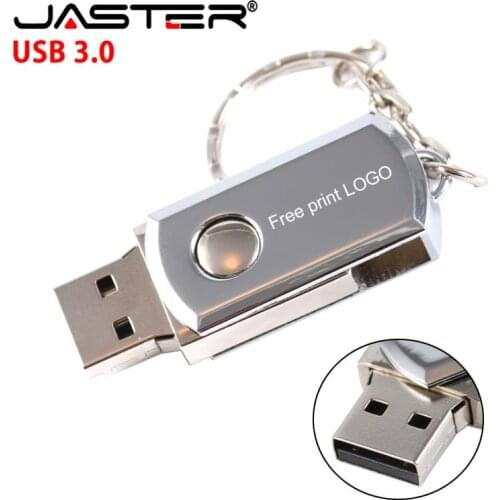Stainless Steel USB 3.0 Pen Drive waterproof USB Flash Drives 32GB 64GB Pendrive USB Stick with Keychain Flash Drive free logo