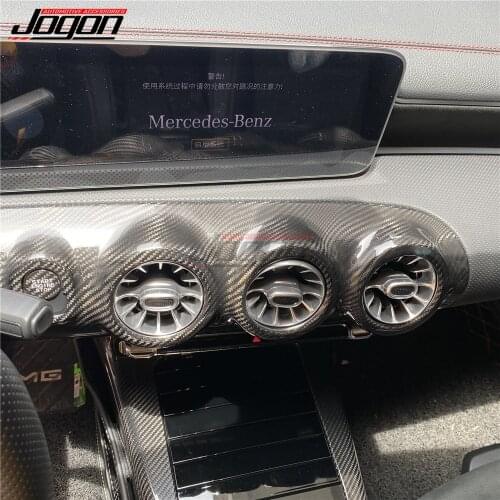 Real Carbon Fiber Interior Center Console Air Vent Cover For Benz CLA Class C118 CLA180 CLA200 CLA220 CLA250 CLA35 CLA45 AMG