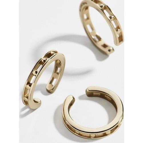 VG 6YM Alloy Ear Cuff for Women Multi-style C-shape No Pierced Small Ear Clip Chain Earcuff Popular Party Dating Hip Hop Jewelry