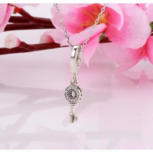 Authentic 925 Sterling Silver Charm New Creative Key Fashion Pendant Fit Pandora Women Bracelet & Necklace Diy Jewelry