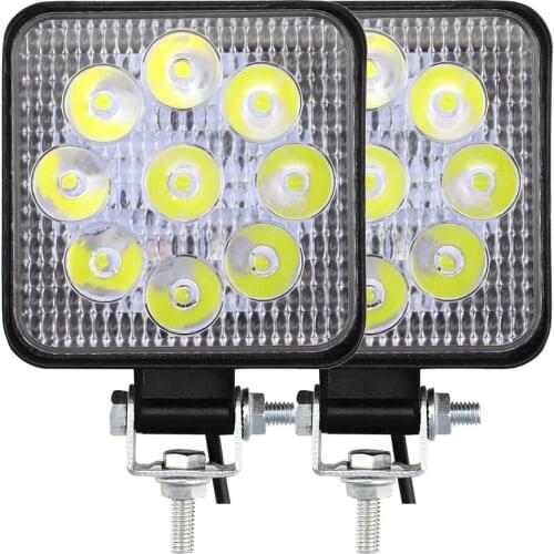 1/2/4pcs Car LED Bar Worklight 27W Offroad Work Light 12V Light Fog Lamp 4x4 LED Tractor Headlight Bulbs Spotlight for Truck ATV