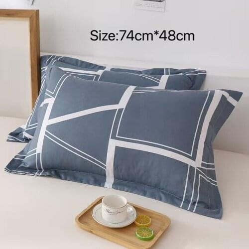 1 Pair Northern Europe Polyester Comfortable Student Pillowcase Concise Couples Body Pillow Cover Decorative Pillow Case