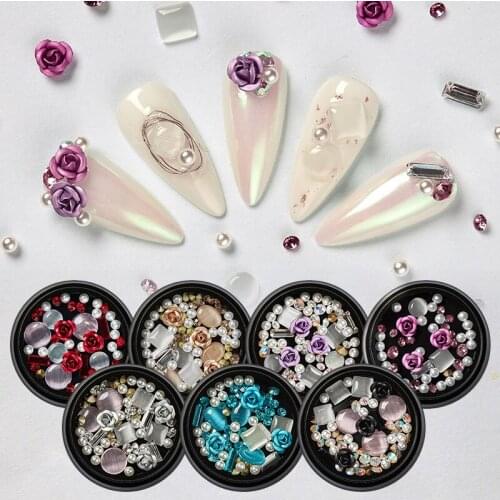 3D Rhinestones Set Diverse DIY Gems New Charming Mix Nail Art Decoration Rose Jewelry Gel Glitter Nail Art Decoration